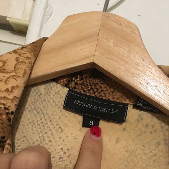 Snake Print Cropped Zip Jacket/Shirt - Picture 5 of 5